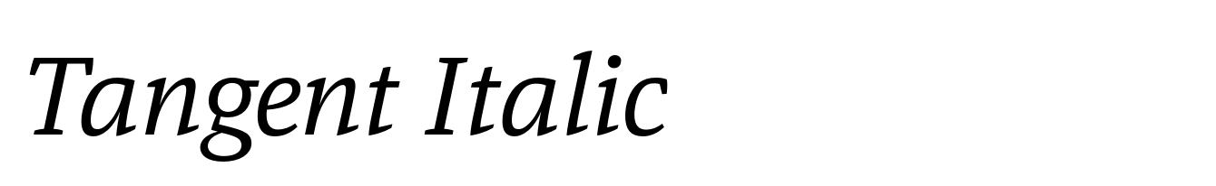 Tangent Italic